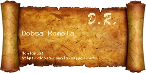 Dobsa Romola névjegykártya